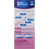 Early result pregnancy test with ultra-sensitive technology, detects hCG 6 days before missed period, results in 3 minutes.