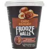 Frooze Balls Choc Hazelnut 210g offers a vegan snack with rich chocolate, crunchy hazelnuts, and coconut coating for guilt-free indulgence.