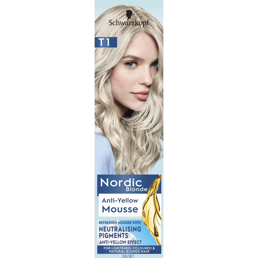 Lightweight mousse for blonde and silver hair, neutralizes yellow tones and adds volume for a glossy, vibrant finish.