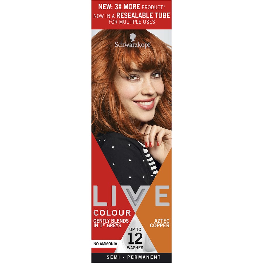 Vibrant Aztec Copper semi-permanent hair dye for rich color and easy application, perfect for all hair types.