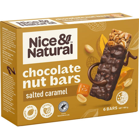 Delicious Chocolate Salted Caramel Nut Bar with real dark chocolate and crunchy nuts, perfect for nutritious on-the-go snacking.