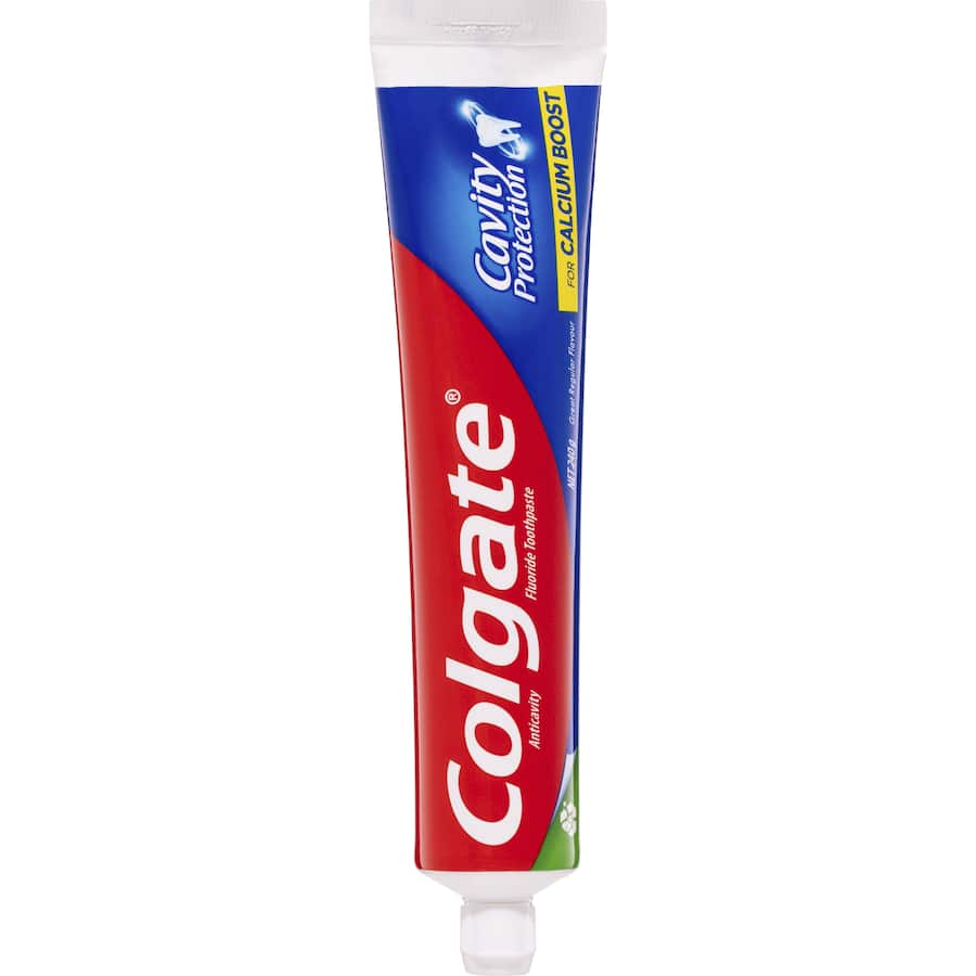 Colgate Cavity Protection Toothpaste value pack, providing powerful cavity defense and natural calcium for strong, healthy smiles.