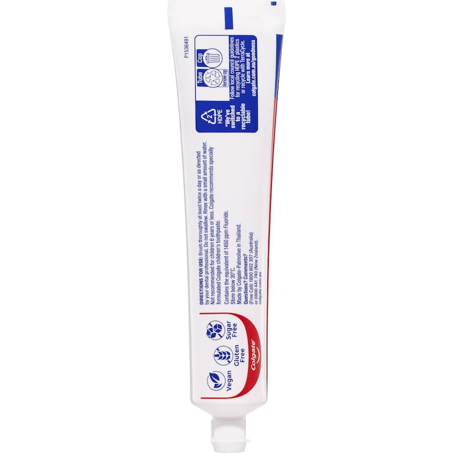 Colgate Cavity Protection Toothpaste pack, vegan and gluten-free, ensures strong teeth and fresh smiles for families.