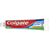 Colgate Triple Action Toothpaste value pack offers cavity protection, whitening, fresh mint breath, and an eco-friendly recyclable tube.