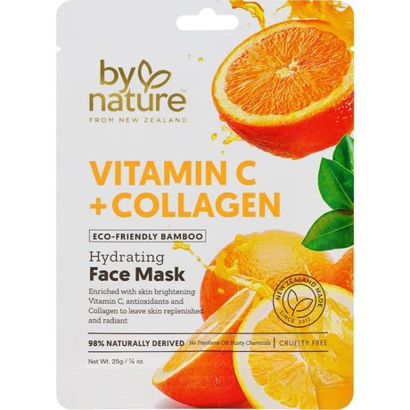 Revitalizing face mask with Vitamin C and Collagen to brighten skin, reduce dark spots, and enhance elasticity.