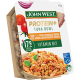 John West Protein+ Tuna Roasted Tomato & Onion in a can, offering high-quality protein and savory flavor for healthy meals.