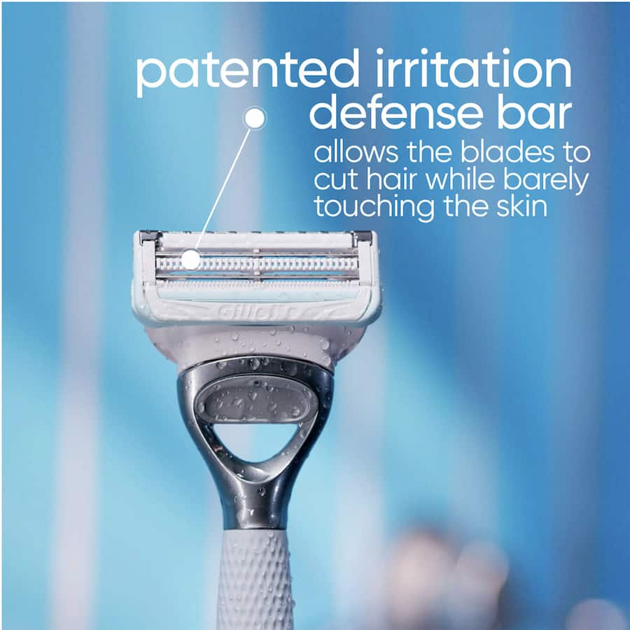 Gillette Venus Pubic Hair & Skin Razor designed for smooth, gentle shaving in intimate areas with moisturizing strip for sensitive skin.