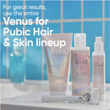 Gillette Venus Pubic Hair & Skin Razor designed for smooth, gentle shaving in intimate areas with moisturizing strip.