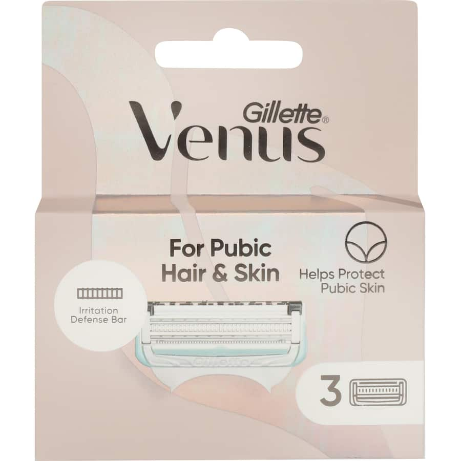 Gillette Venus razor designed for sensitive areas, featuring rounded blades for a smooth, comfortable shave without irritation.