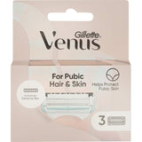 Gillette Venus razor designed for sensitive areas, featuring rounded blades for a smooth, comfortable shave without irritation.