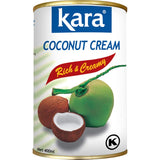 Kara Coconut Cream Rich & Creamy, a dairy-free coconut cream for curries, desserts, and smoothies with a velvety texture.