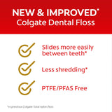Colgate Total Dental Floss Tartar Control: mint-flavored floss that slides easily for effective plaque removal and gum health.