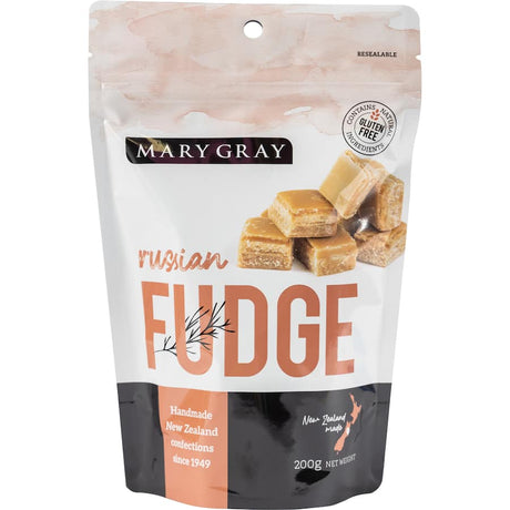 Mary Gray Fudge Russian Share Bag featuring rich, creamy, melt-in-your-mouth fudge, perfect for sharing and special occasions.