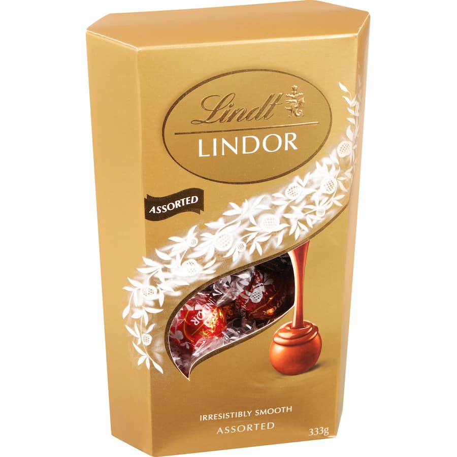 Assorted Lindt Lindor chocolate truffles in a luxurious box, ideal for gifting, sharing, and celebrating special moments.