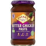 Patak's Butter Chicken Paste, a mild spice blend with 8 spices for rich, authentic Indian curry at home.