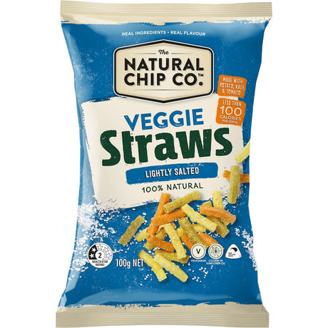 Lightly salted veggie straws made from real vegetables, offering a crunchy, guilt-free snack option for health-conscious eaters.