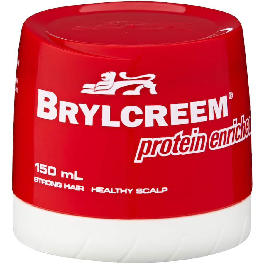 Brylcreem Protein Cream for men, providing shine, style, and conditioning for a sleek, classic hairstyle.