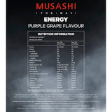 Musashi Energy Drink Purple Grape Zero Sugar 500mL