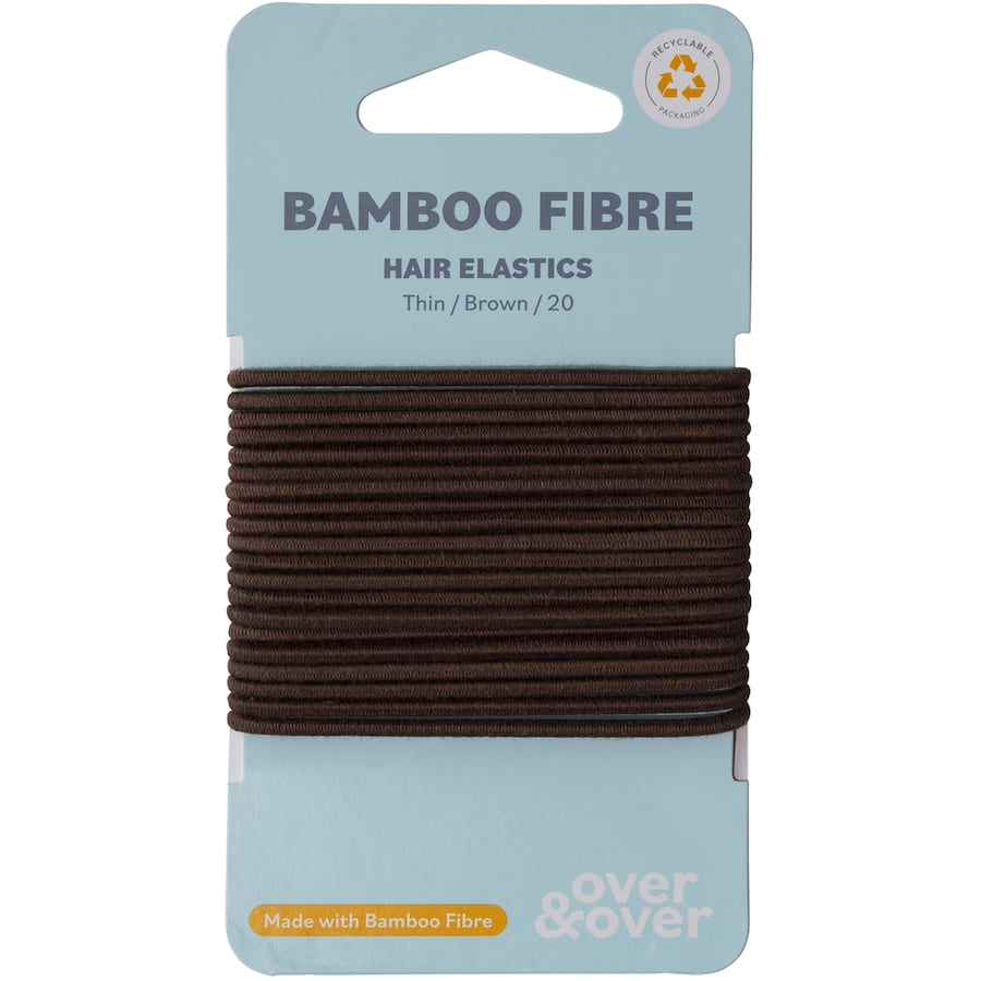 Eco-friendly brown bamboo hair ties for all hair types, gentle on hair and planet, combining style with sustainability.