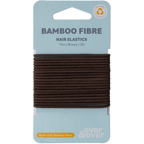 Eco-friendly brown bamboo hair ties for all hair types, gentle on hair and planet, combining style with sustainability.