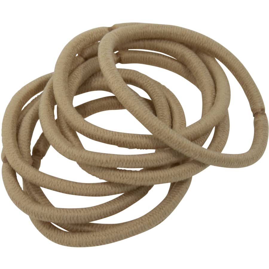 Large thick blonde hair ties by Dash, designed for all hair types, pack of 8 for secure hold and minimal hair damage.