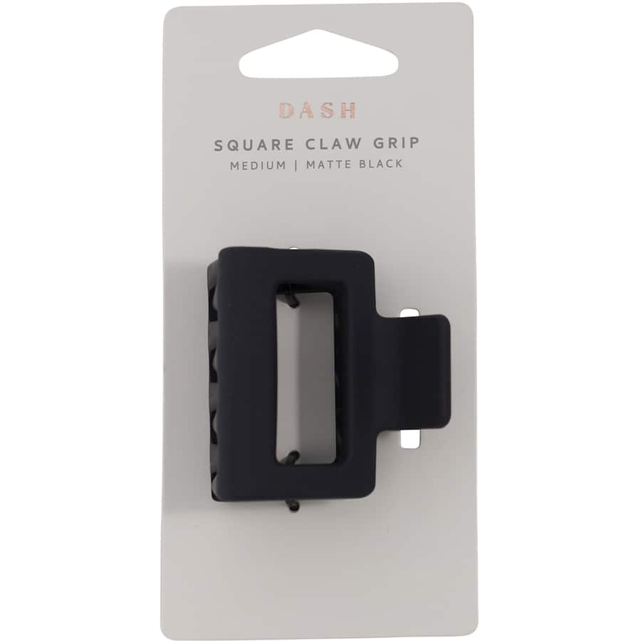 Medium matte black Dash Claw Grip features a sleek square design for a stylish and durable hold in various applications.