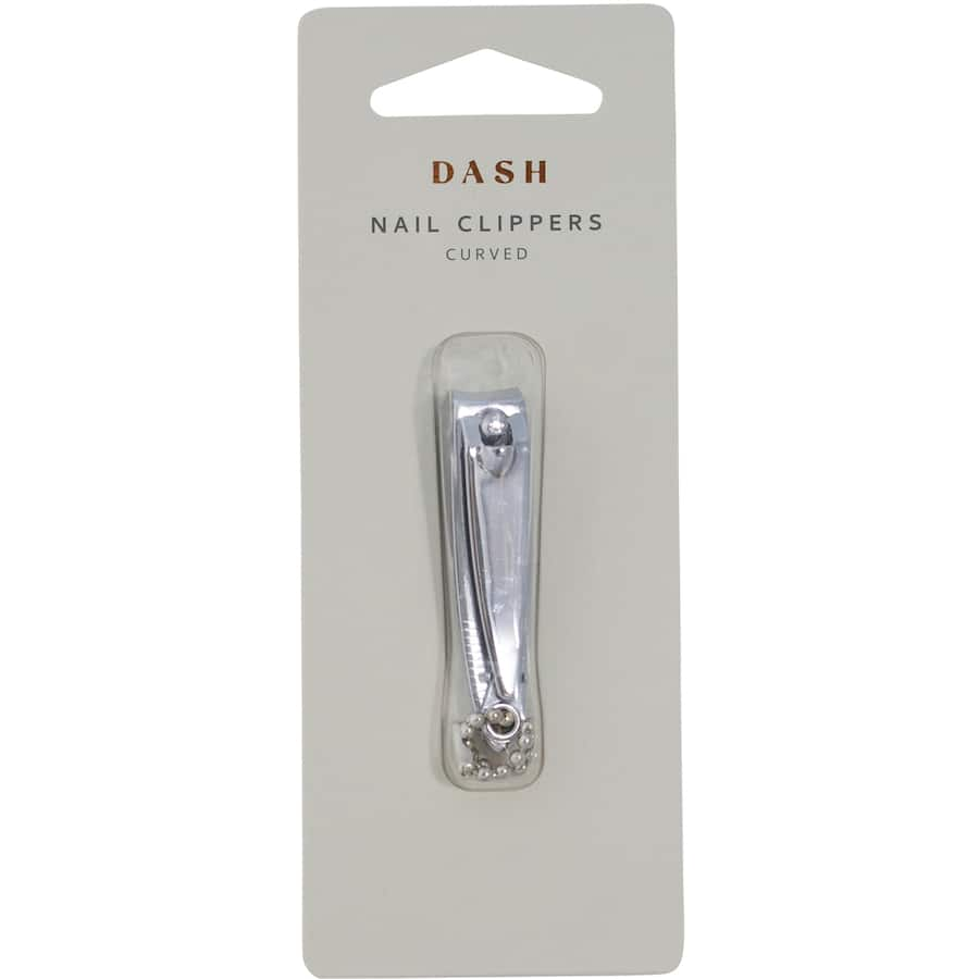 Dash Nail Clipper Curved featuring precision curved blades, fold-out file, ergonomic design for effortless nail grooming.