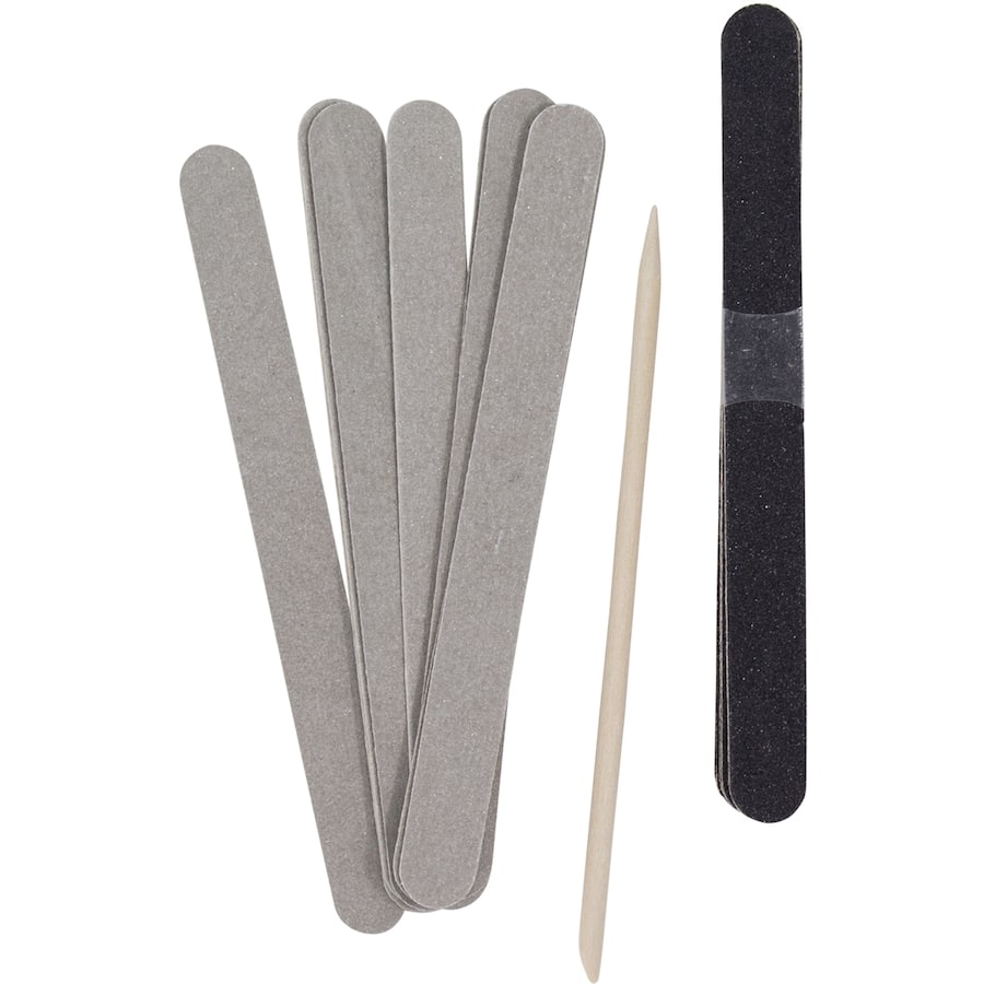 Dual-sided Dash Nail Files with medium and fine surfaces for perfectly groomed nails at home or on the go.