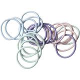 Pastel small thin hair ties in a 20-pack, ideal for stylish and gentle hair management without damage.