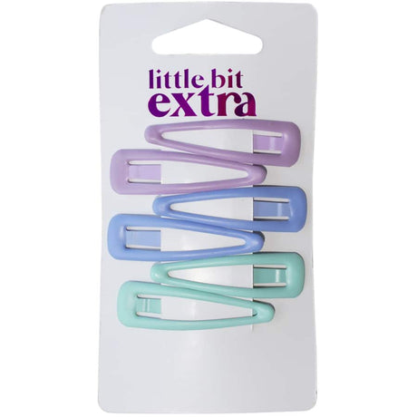 Pastel one-touch clips, in a pack of six, designed for effortless, secure hair styling and all-day comfort.