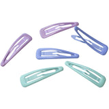 A pack of six pastel hair clips designed for secure, gentle hold and effortless styling for all hair types.