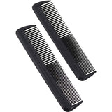 Stylish black pocket combs in a pack of 2, perfect for all hair types and easy for on-the-go grooming.