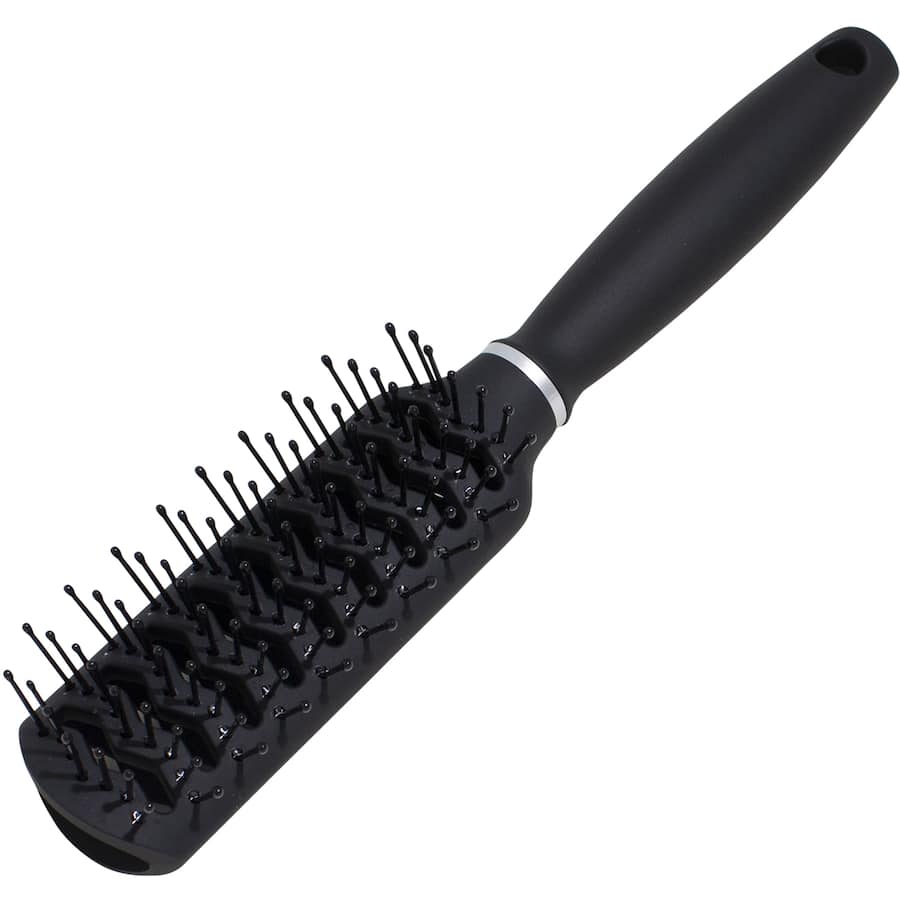 Dash Hair Brush Vent with innovative venting technology for quick drying, flexible bristles for reduced tangles, suitable for all hair types.