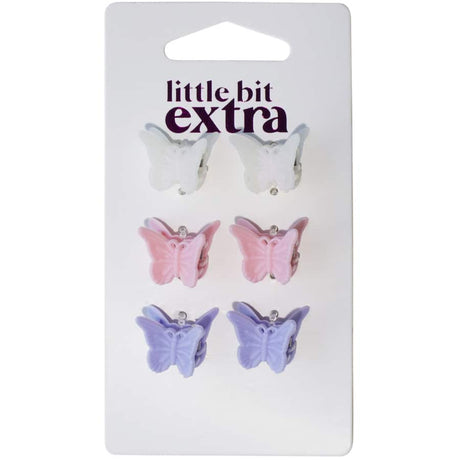 Colorful pink and purple butterfly hair clips designed for stylish, comfortable secure hold on all hair types.