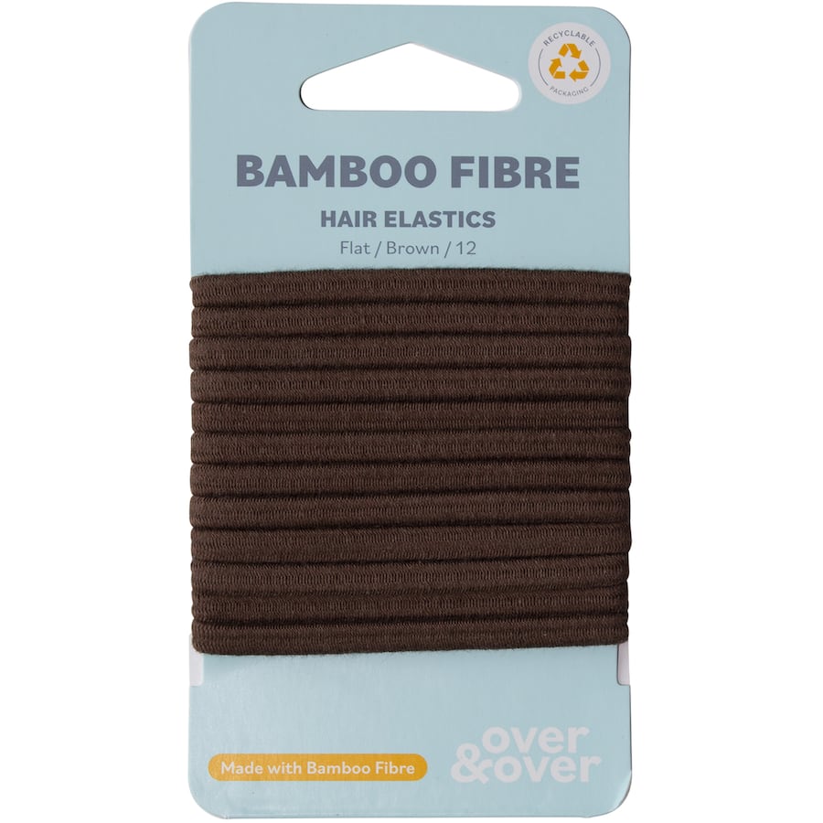 Eco-friendly brown bamboo hair ties, designed for comfort and style, perfect for all hair types and reducing breakage.