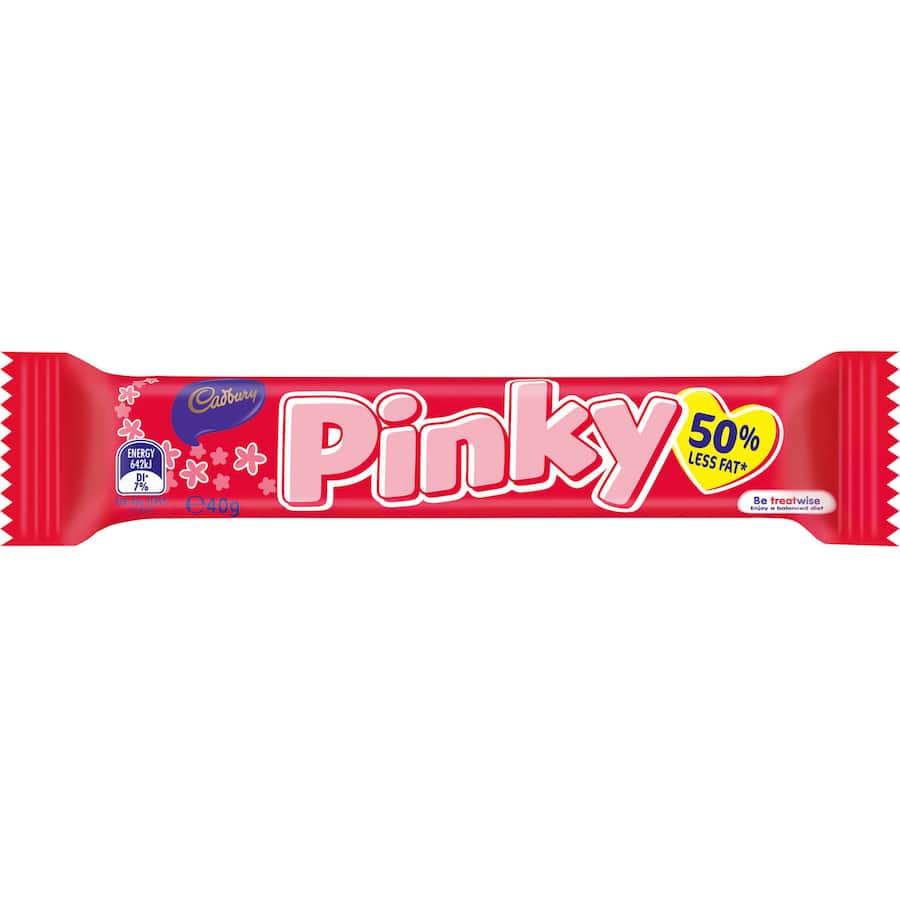 Cadbury Chocolate Bar Marshmallow Pinky with soft marshmallow center, creamy chocolate coating, and vibrant pink packaging.