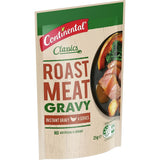 Rich and flavorful Continental Instant Gravy Mix enhances roast meats, ready in minutes, 99% fat-free, serves 4.