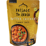 Passage To India Butter Chicken Sauce, a creamy blend of spices, perfect for family meals, serves 4, gluten-free and all-natural.