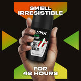 Lynx Men Antiperspirant Roll On Africa featuring an exotic scent blend, offering 48-hour sweat protection for the modern man.