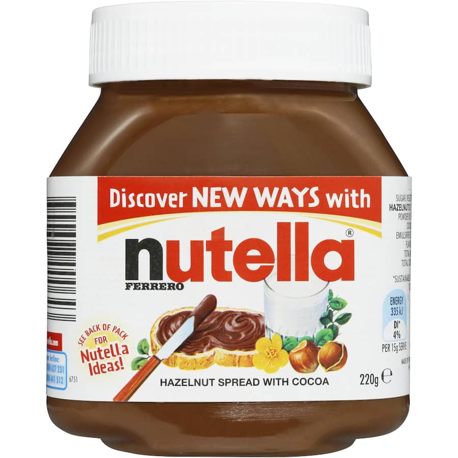 Nutella Hazelnut Spread  Jar 220g