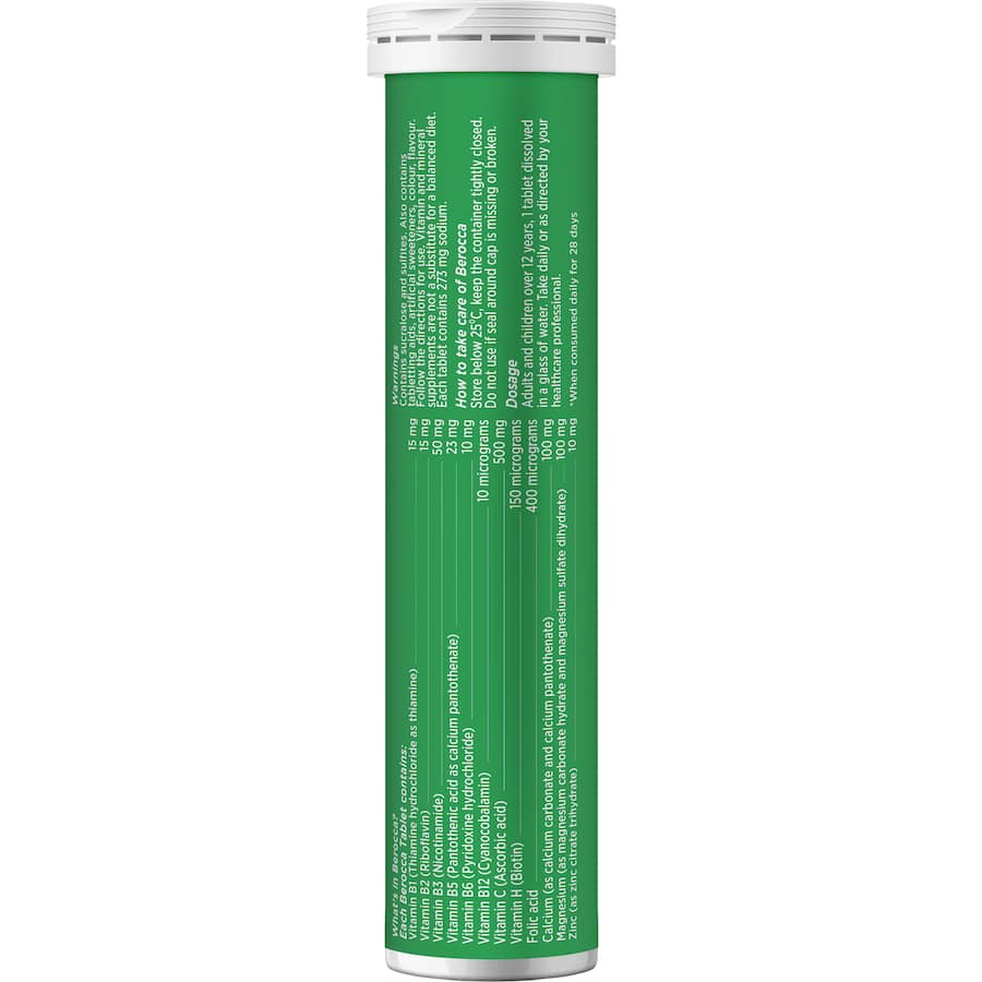 Berocca Performance Effervescent Energy Vitamin C Orange Pack 15 tabLets