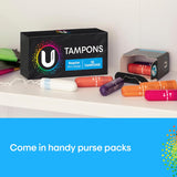 U by Kotex Regular Tampons with smooth applicator for comfortable, reliable protection during menstruation.