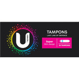 U By Kotex Super Tampons for heavy flow, featuring a smooth applicator and LeakGuard technology for ultimate comfort.