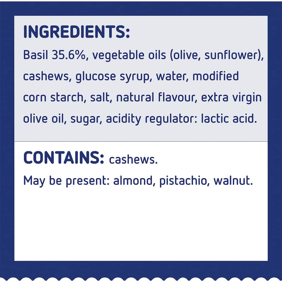 A jar of Barilla Pesto Basilico Vegan, featuring rich Italian basil and cashew, perfect for vegan pasta dishes and more.