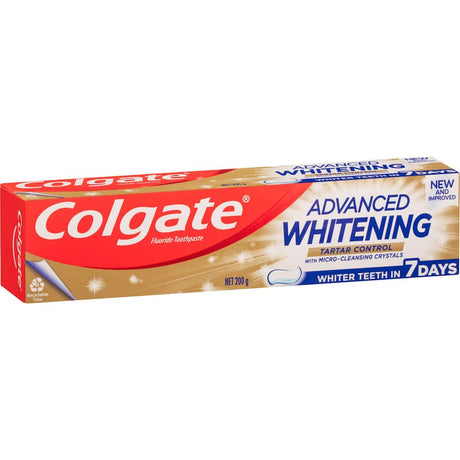 Colgate Advanced Whitening Toothpaste Value Pack features micro-cleansing crystals for stains removal and tartar control for a radiant smile.