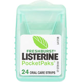 Listerine Freshburst Pocket Packs with 72 sugar-free strips for instant breath freshening and germ-killing on-the-go.