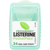 Listerine Freshburst Pocket Packs with 72 sugar-free strips for on-the-go breath freshness and instant germ-killing power.
