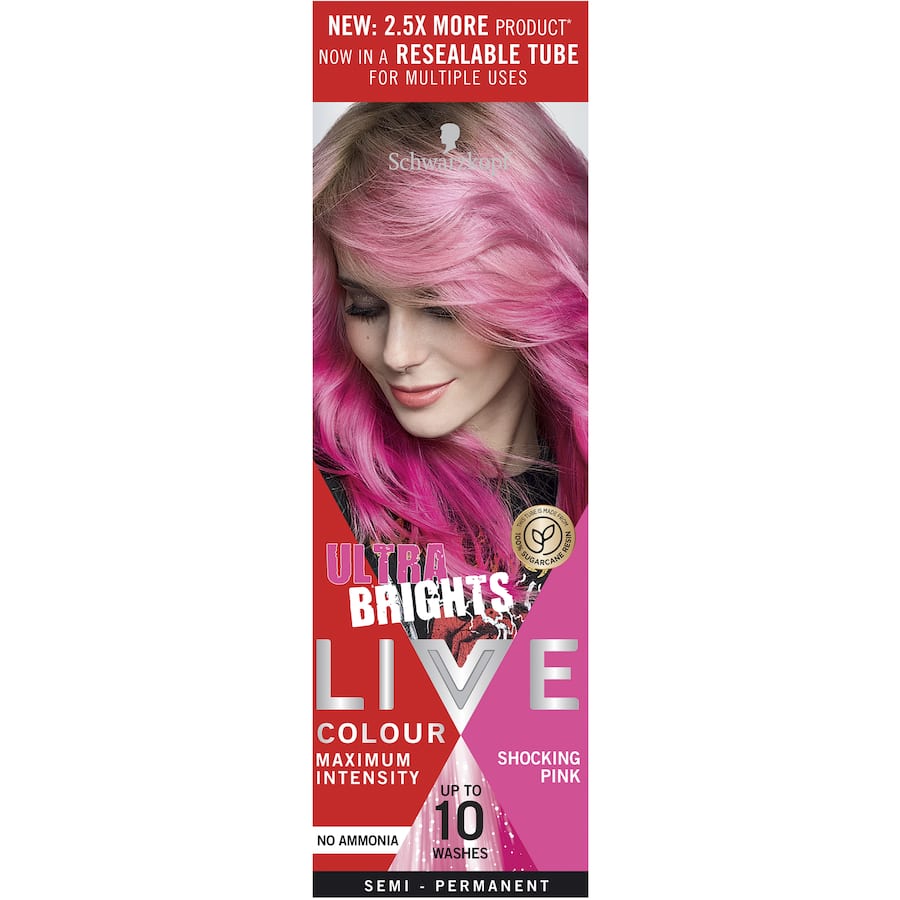 Vibrant Shocking Pink hair color kit for bold transformations and salon-quality results at home.