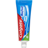 Colgate Max Fresh Toothpaste with Mini Breath Strips offers 10x longer cooling sensation and freshens breath effectively.