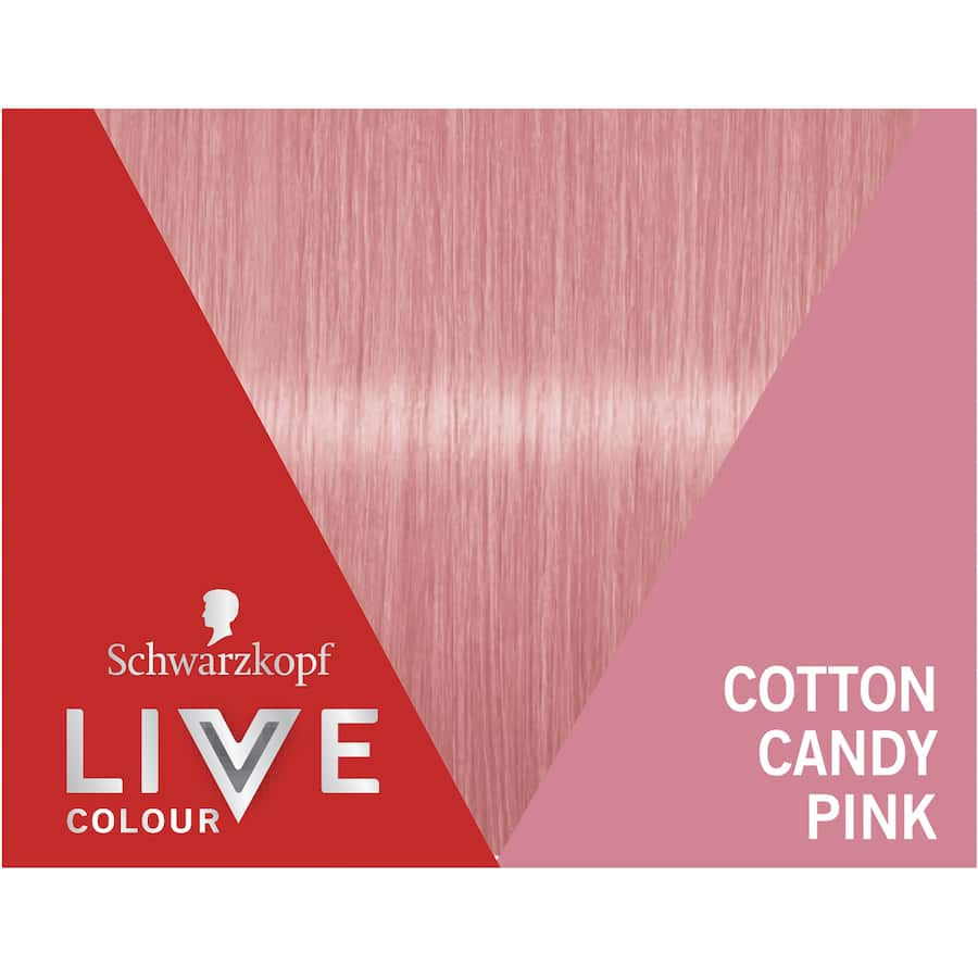 Pastel Cotton Candy Pink hair dye, perfect for a vibrant, fun look; semi-permanent and easy to apply.